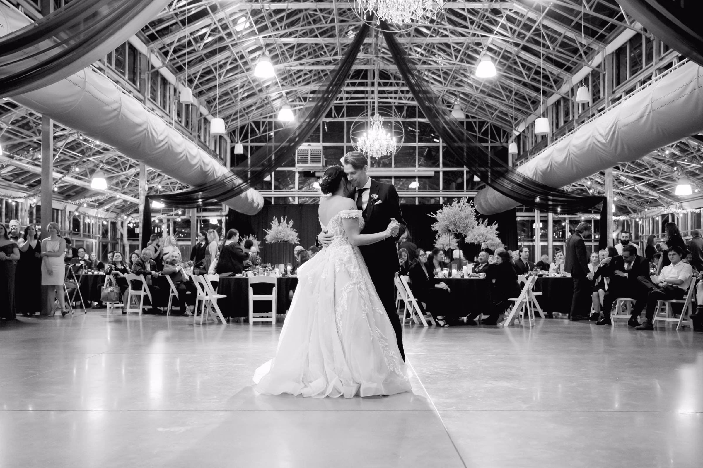 Michelle & Dan’s Elevated Spooky Winter Wedding at Greenhouse NO. 7 at Mitchell Park Domes