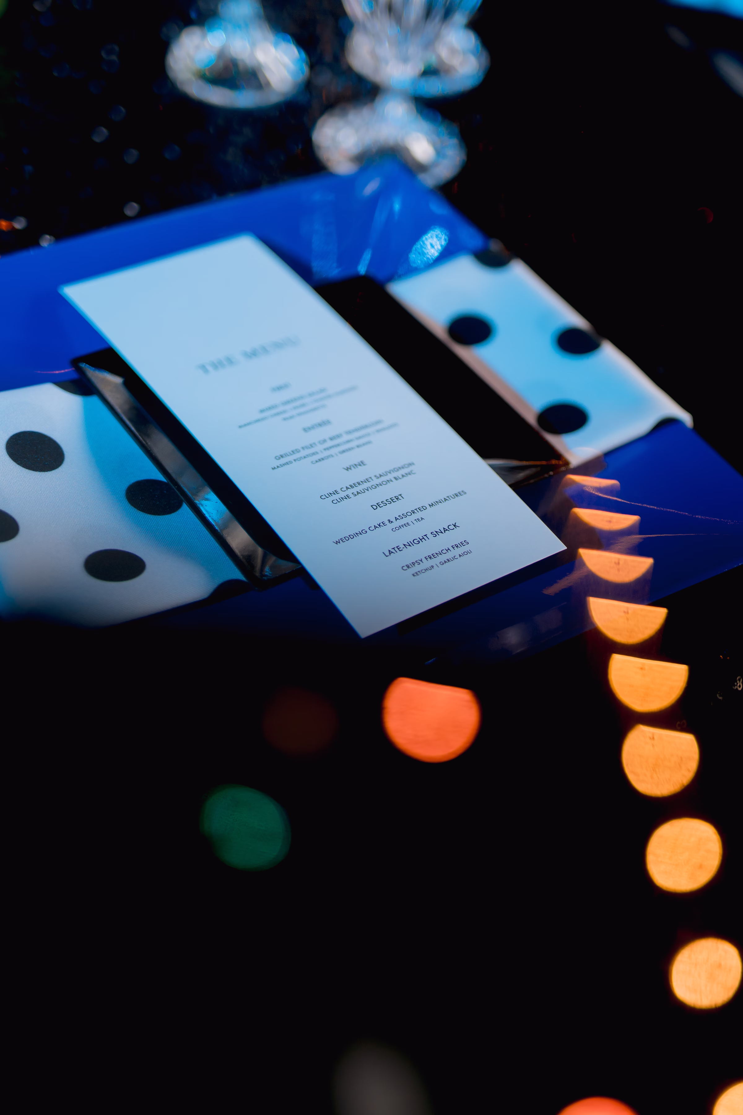 custom wedding menu printed pieces from Paper Envy, LLC