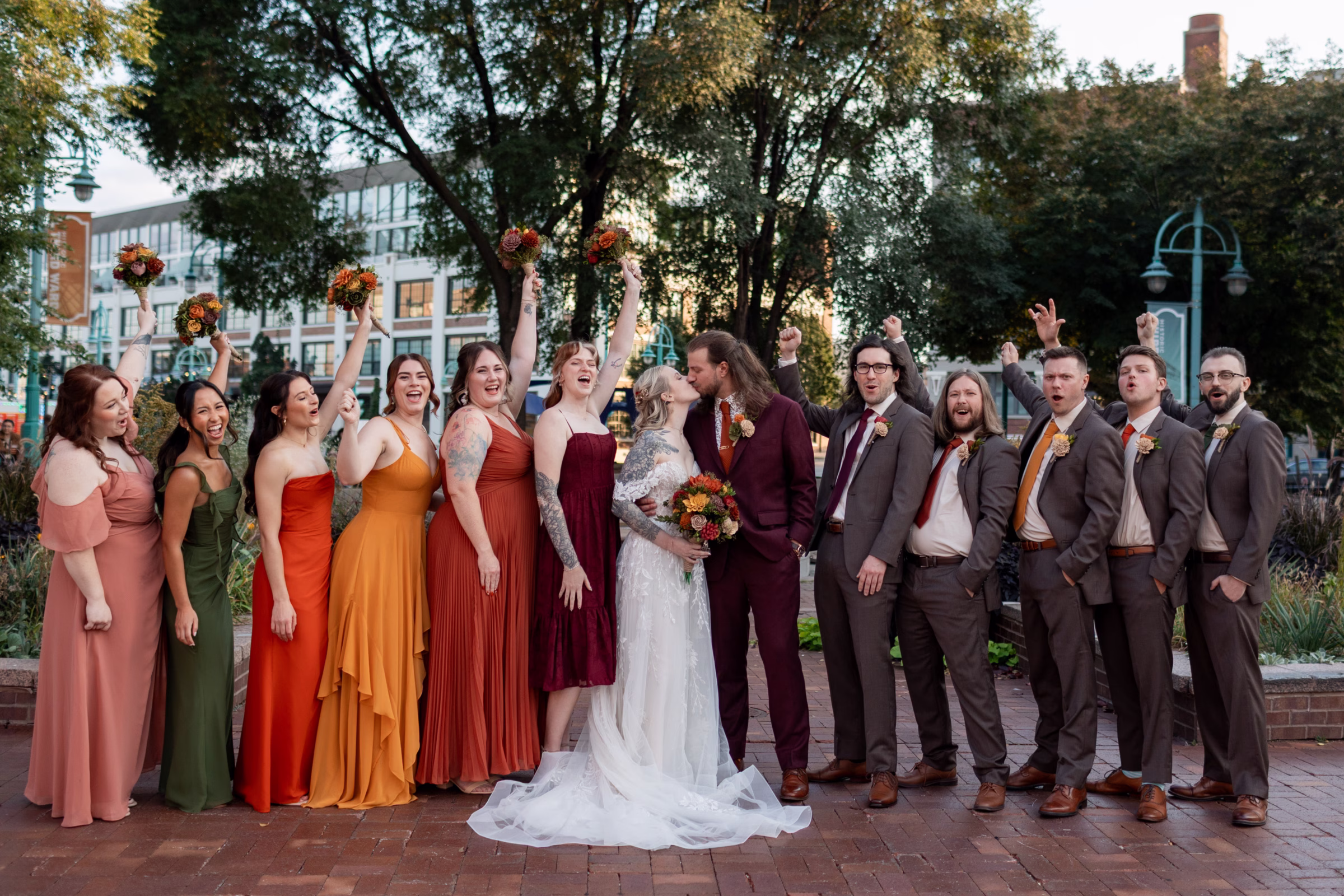 moody romantic fall wedding loft on broadway milwaukee group portraits 521 11023 521 11023 - WedPlan Milwaukee A Moody, Romantic Fall Wedding at The Loft on Broadway | Sarah + Nathan