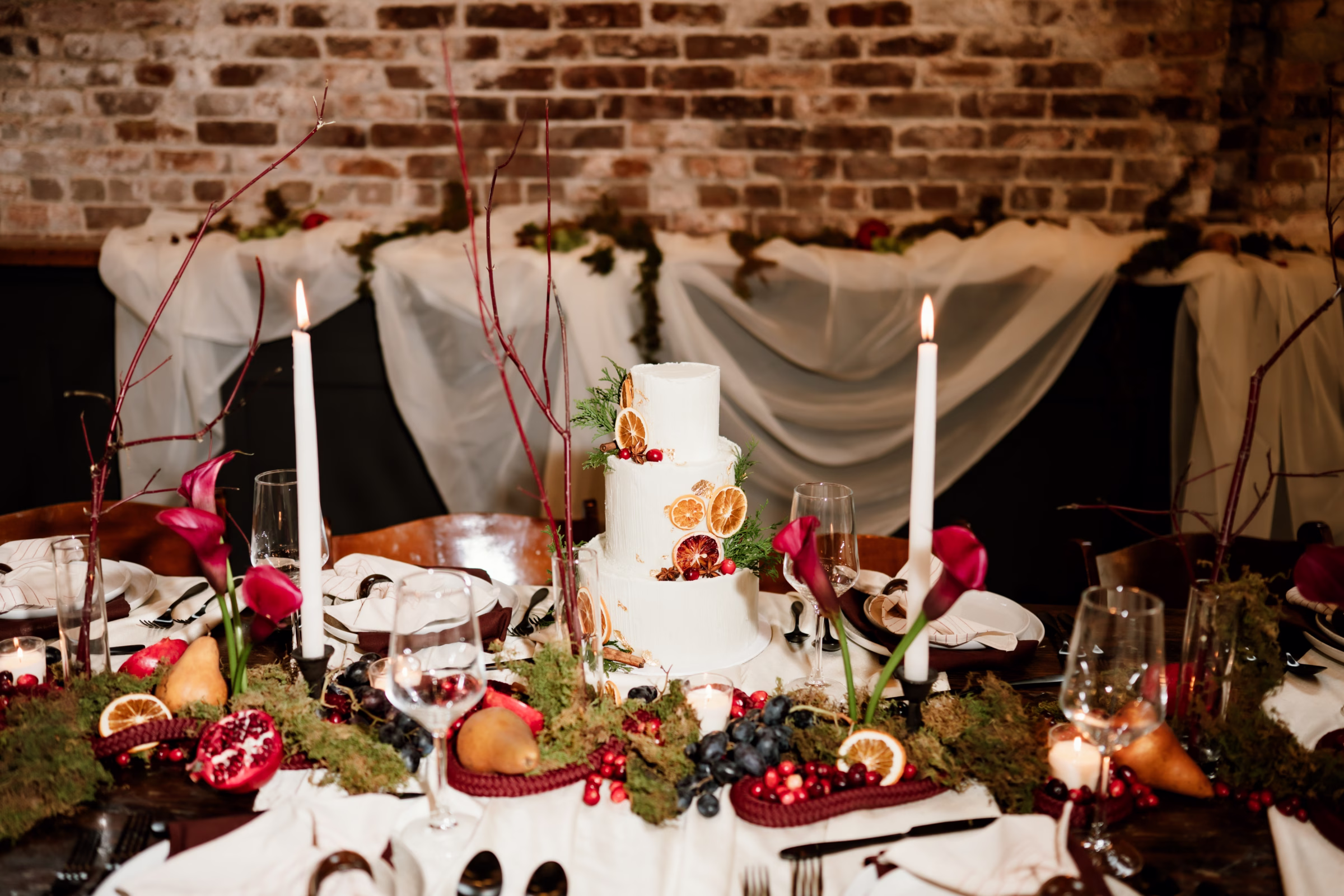 Rich Velvet Fall Wedding Inspiration at Mercantile Hall in Burlington, Wisconsin